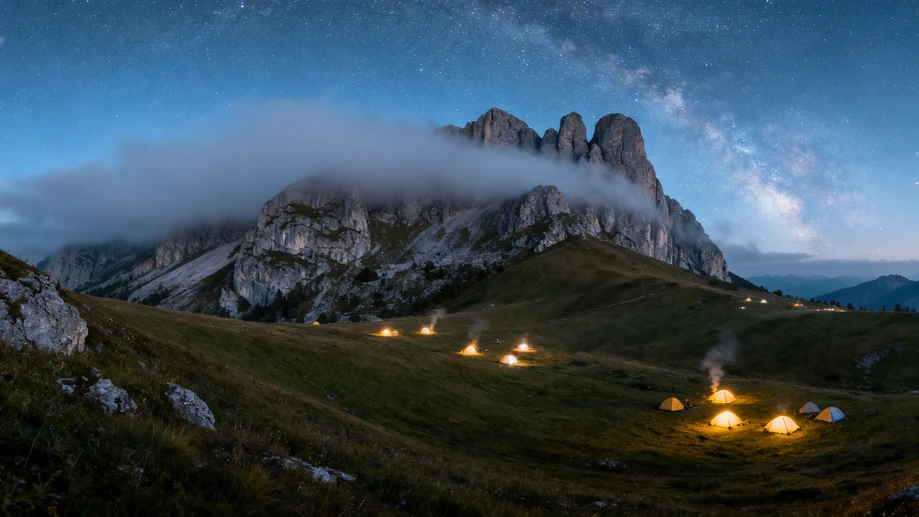 Have You Ever Noticed The Glowing Blue Mist That Drifts Over Remote Mountain Peaks Long After Sunset?